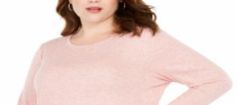 INC International Concepts Women's Plus Drawstring Ruched Top Pink Size 4X