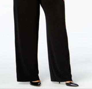 Alfani Women's Plus Knit Wide Leg Pants Black Size 1X
