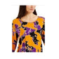 JM Collection Women's Floral-Print 34-Sleeve Jacqua Golden Poppy Cb Size M