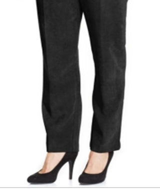 Alfred Dunner Women's Classics Pill on Corduroy Pants Black Size 24X4.5