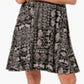 Style & Co Women's Printed Swing Dress Black Size Petite M