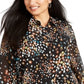 Alfani Women's Plus Printed Blouse Black Size 0X