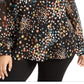 Alfani Women's Plus Printed Blouse Black Size 0X