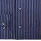 Club Room Men's Dress Shirt Performance Pinstripe Button Down Blue Size 36/37