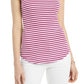 Charter Club Women's Supima Cotton Knit Stripe Tank Pink Size M