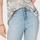 Style & Co Women's Printed Scoop-Neck Top White Size S
