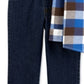 Carter's Baby Boy's 2 Pc Plaid Flannel Shirt & Jeans Set Blue Size 6MOS