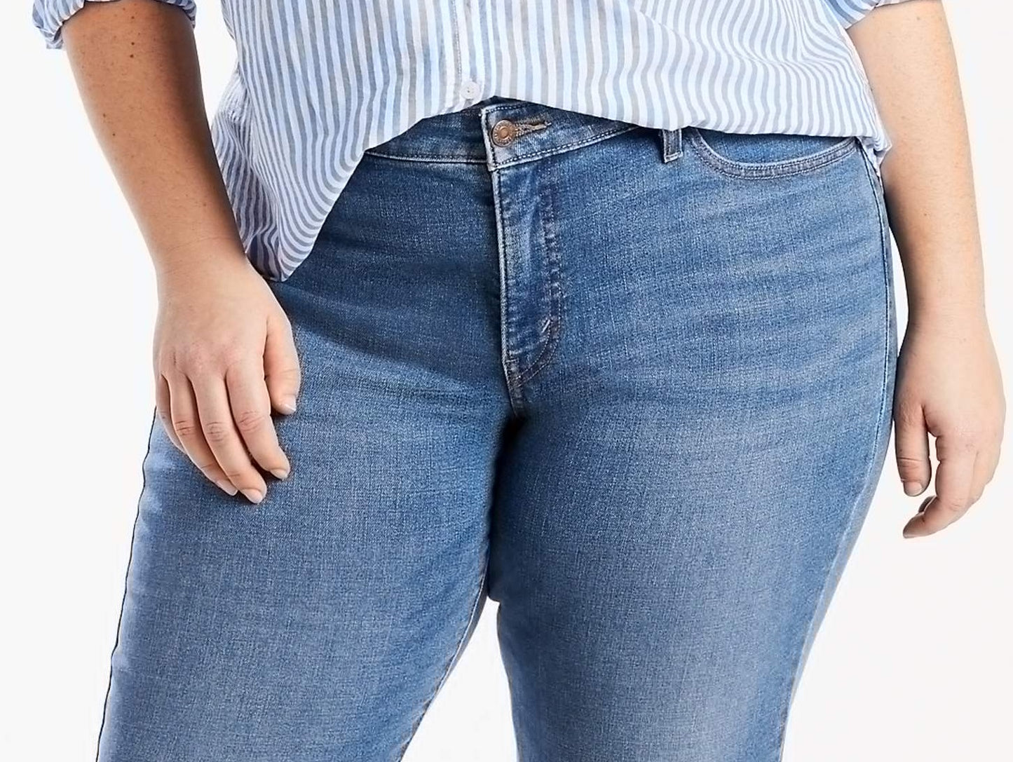 Levi's Women's Plus Classic 414 Straight Leg Jean Blue Size 16W