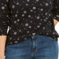 Karen Scott Women's Snowy Glory Mock Neck Top Black Size XX-Large