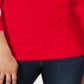 Karen Scott Women's Cotton Henley Top Red Size Small