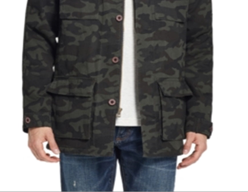 Weatherproof Vintage Men's Fleece Lined Camo Jacket Green Size Large
