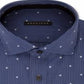 Sean John Men's Classic Regular Fit Print Dress Shirt Blue Size L