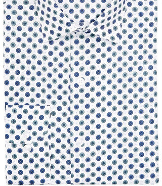 Bar III Men's Printed Collared Dress Shirt White Size 32X33