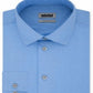 Kenneth Cole Men's Regular Fit Solid Dress Shirt Blue Size XL