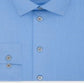 Kenneth Cole Men's Regular Fit Solid Dress Shirt Blue Size XL