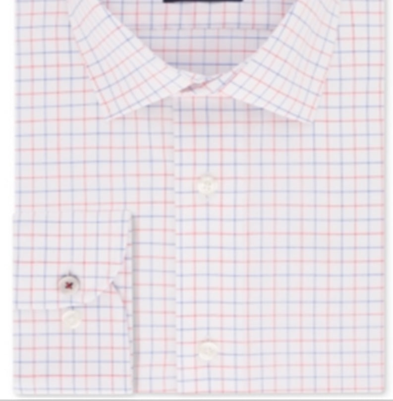 Tommy Hilfiger Men's Slim Fit Professional Dress Shirt Red Size L