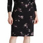 Ralph Lauren Women's Floral Print Jersey Dress Black Size 10 Petite