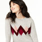 Charter Club Women's Cashmere Argyle Sweater Gray Size -Petite L
