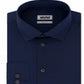 Kenneth Cole Men's Regular Fit Solid Dress Shirt Blue Size L