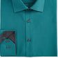 Society Of Threads Men's Slim Fit Solid Dress Shirt Green Size XX-Large