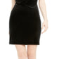 Bar III Women's Sleeveless Keyhole Velvet Sheath Dress Black Size Large