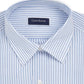 Clubroom Men's Striped Collared Dress Shirt Blue Size 16.5X32-33