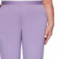 Alfred Dunner Women's Loire Valley Proportioned Pants Cotton Purple Size 10 Petite