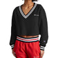 Champion Women's Reverse Weave Cropped Sweatshirt Black Size X-Large