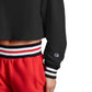 Champion Women's Reverse Weave Cropped Sweatshirt Black Size X-Large