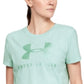 Under Armour Women's Graphic Sportstyle Classic Crew Top Green Size X-Small