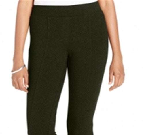 Style & Co Women's Seam Front Ponte Knit Leggings Green Size Petite XL