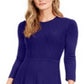 Jessica Howard Women's Textured Sweater Dress Blue Size Petite Small