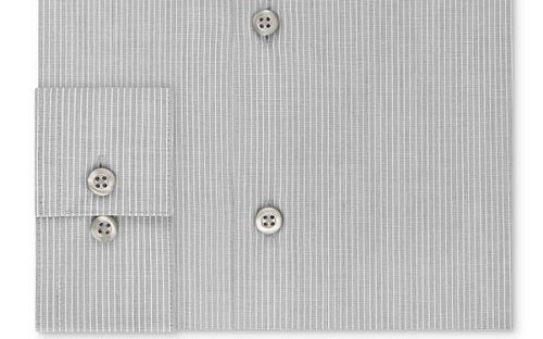 Kenneth Cole Men's Slim Fit Checks and Stripes Dress Shirt Gray Size L