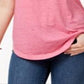 Style & Co Women's Burnout T-Shirt Pink Size X-Small