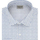 Kenneth Cole Reaction Men's Technicole Slim Fit 3 Way Stretch Non Iron Printed Dress Shirt Blue Size L