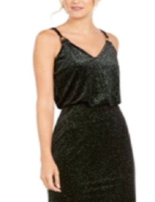 Calvin Klein Women's Sparkle Velvet Blouson Gown Black Size 16