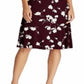 Ralph Lauren Women's Floral Sleeveless Jewel Neck Knee Length Sheath Dress Wine Size 2 Petite