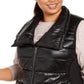 Calvin Klein Women's Performance Plus Printed Puffer Vest Black Size 1X