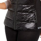 Calvin Klein Women's Performance Plus Printed Puffer Vest Black Size 1X