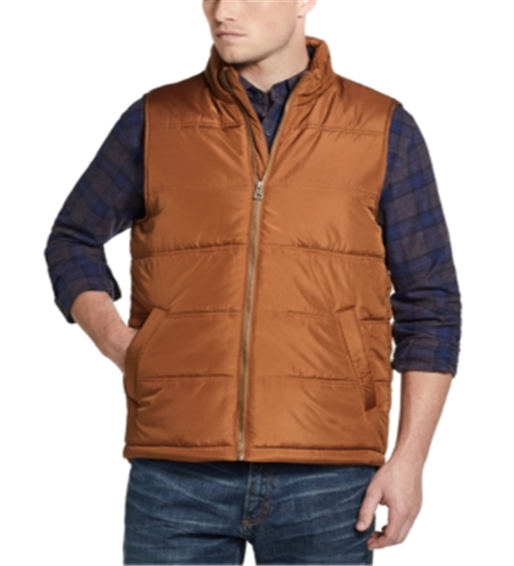 Weatherproof Vintage Men's Zip Front Vest Brown Size Large