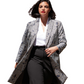 Calvin Klein Women's Plus Plaid & Floral Coat Navy Size 14W