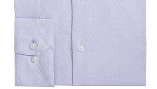 Alfani Men's Line Dot Dobby Slim Fit Button Down Dress Shirt Purple Size XL