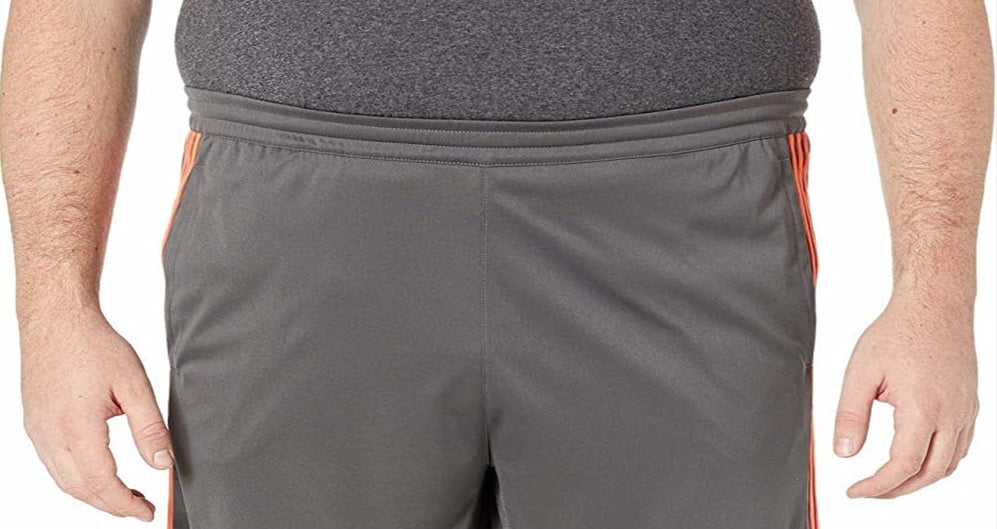 Adidas Men's Side Stripe ClimaCool Activewear Shorts Gray Size XX-Large