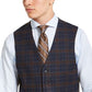 Tommy Hilfiger Men's Modern Fit THFlex Stretch Plaid Vest Blue Size Large