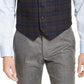 Tommy Hilfiger Men's Modern Fit THFlex Stretch Plaid Vest Blue Size Large