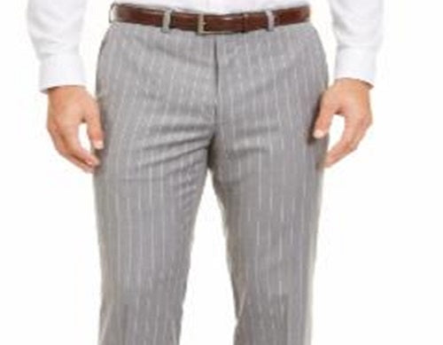 Ralph Lauren Men's Classic Fit UltraFlex Stretch Stripe Suit Separate Pants Grey Size 36X32
