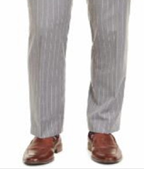 Ralph Lauren Men's Classic Fit UltraFlex Stretch Stripe Suit Separate Pants Grey Size 36X32
