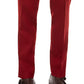 Bar III Men's Slim Fit Flat Wool Stretch Dress Pants Red Size 30X30