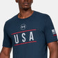 Under Armour Men's UA Freedom USA Academy T-Shirt Blue Size Small