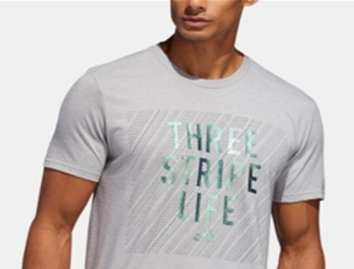 Adidas Men's ClimaLite Graphic T-Shirt Gray Size XX-Large